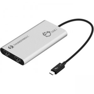 SIIG Thunderbolt V3 to Dual HDMI Adapter - HDMI 2.0 JU-TB0114-S1