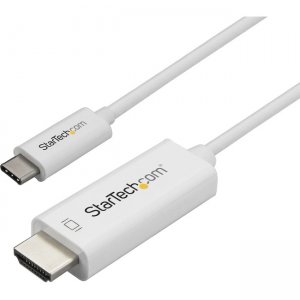 StarTech.com 3m / 10 ft USB C to HDMI Cable - Computer Monitor Cable - 4K at 60Hz - White CDP2HD3MWNL