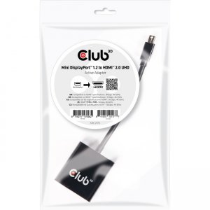 Club 3D Mini DisplayPort™ 1.2 to HDMI™ 2.0 UHD Active Adapter CAC-2170
