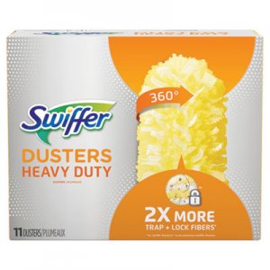 Swiffer Heavy Duty Dusters Refill, Dust Lock Fiber, 2" x 6", Yellow, 33/Carton PGC99035 99035