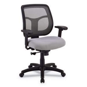 Eurotech Apollo Mid-Back Mesh Chair, Silver Seat/Silver Back, Black Base EUTMT9400SR MT9400SR