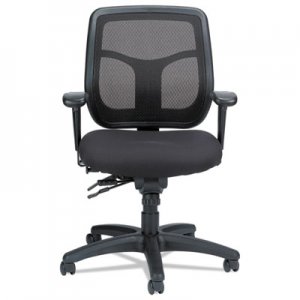 Eurotech Apollo Multi-Function Mesh Task Chair, Supports up to 250 lbs., Silver Seat/Silver Back, Black Base EUTMFT945SL MFT945SL
