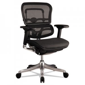Eurotech Ergohuman Elite Mid-Back Mesh Chair, Supports up to 250 lbs., Black Seat/Black Back, Black Base EUTME5ERGLTN15 ME5ERGLTN15