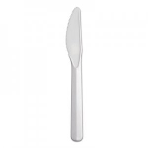 Dart Bonus Polypropylene Cutlery, Knife, White, 5", 1000/Carton DCCK5BW K5BW