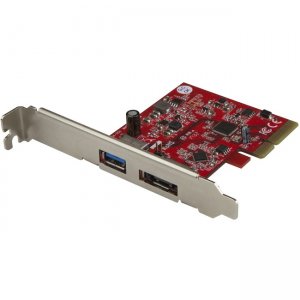 StarTech.com 2-Port USB 3.1 (10Gbps) and eSATA PCIe Card - 1x USB-A and 1x eSATA PEXUSB311A1E