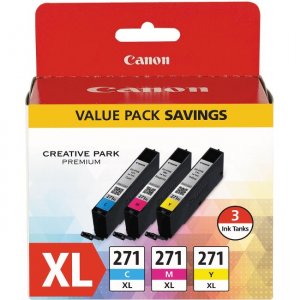 Canon XL Cyan, Magenta & Yellow 3 Ink Pack - Refurbished 0337C005 CLI-271