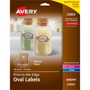 Avery Easy Peel Glossy Clear Labels 22854 AVE22854