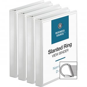 Business Source Basic D-Ring White View Binders 28440BD BSN28440BD