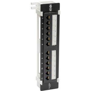 Tripp Lite 12-Port Wall-Mount Cat5e Patch Panel - PoE+ Compliant N050-P12