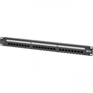 Tripp Lite 24-Port 1U Rack-Mount Cat5e Patch Panel - PoE+ Compliant N052-P24