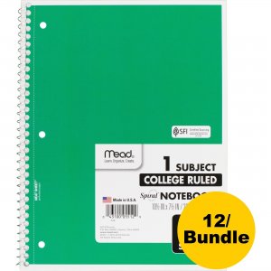 Mead One-subject Spiral Notebook 05512BD MEA05512BD