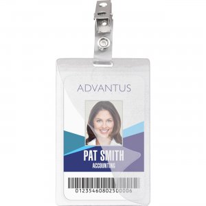 Advantus Strap Clip Self-laminating Badge Holders 97102 AVT97102