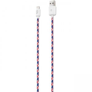 iStore Lightning Charge 4ft (1.2m) Marbled Woven Cable (Red/White/Blue) ACC99412CAI