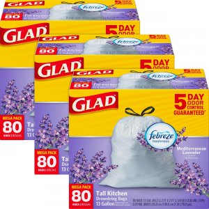 Glad Lavender Scent 13-gal Kitchen Trash Bags 78902CT CLO78902CT
