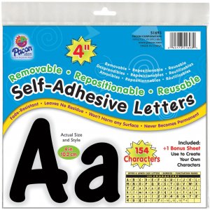 Pacon 154 Character Self-adhesive Letter Set 51693 PAC51693