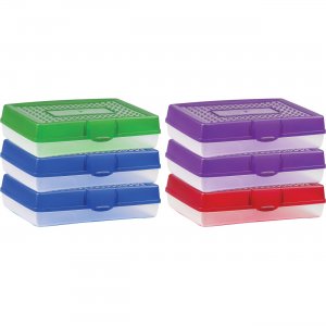 Advantus 40309 8 1/4 x 3 3/4 x 1 1/2 Clear Plastic Super Stacker Pencil  Box