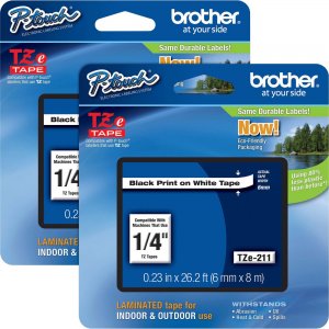 Brother P-touch TZe Laminated Tape Cartridges TZE211BD BRTTZE211BD