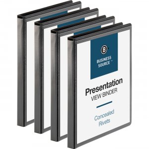 Business Source Standard View Round Ring Binders 09979BD BSN09979BD