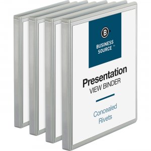 Business Source Standard View Round Ring Binders 09980BD BSN09980BD