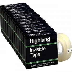 Highland 1/2"W Matte-finish Invisible Tape 6200121296BX MMM6200121296BX