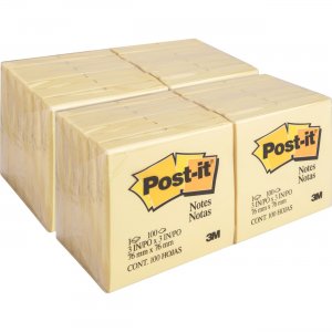 Post-it Canary Yellow Original Note Pads 654YWBD MMM654YWBD