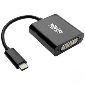 Tripp Lite USB-C to DVI Adapter, USB 3.1, Thunderbolt 3, 1080p - M/F, Black U444-06N-DVIBAM