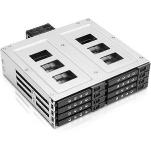 iStarUSA 5.25" to 8x Slim 2.5" HDD SSD Hot-swap Rack BPU-128DE-SS