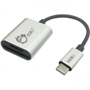 SIIG USB-C 2-in-1 Card Reader for SD & Micro SD - Silver JU-MR0F12-S1