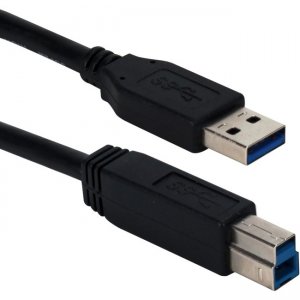 QVS 6ft USB 3.0/3.1 Compliant 5Gbps Type A Male To B Male Black Cable CC2219C-06BK