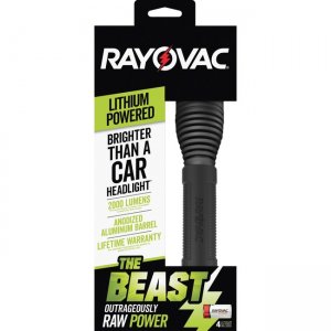 Rayovac The Beast CR123A Lithium Flashlight RWP123ABD RWP123A-BD