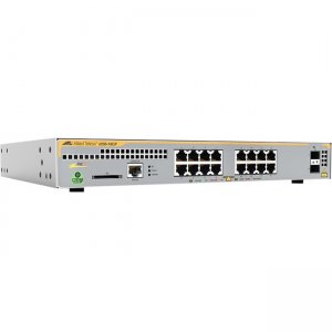 Allied Telesis L3 Switch with 16 x 10/100/1000T PoE Ports and 2 x 100/1000X SFP Ports AT