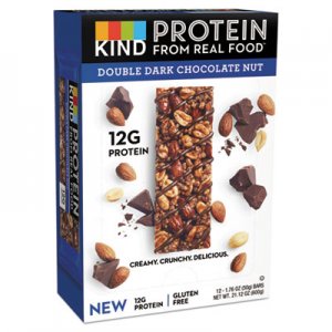KIND Protein Bars, Double Dark Chocolate, 1.76 oz, 12/Pack KND26036 26036