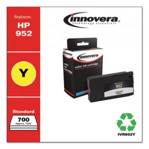 Innovera Remanufactured Yellow Ink, Replacement for HP 952 (L0S55AN), 700 Page-Yield IVR952Y