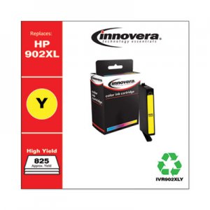 Innovera Remanufactured Yellow High-Yield Ink, Replacement for HP 902XL (T6M10AN), 825 Page-Yield IVR902XLY