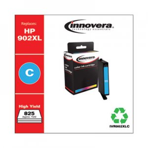 Innovera Remanufactured Cyan High-Yield Ink, Replacement for HP 902XL (T6M02AN), 825 Page-Yield IVR902XLC