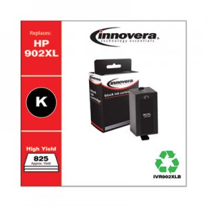 Innovera Remanufactured Black High-Yield Ink, Replacement for HP 902XL (T6M14AN), 825 Page-Yield IVR902XLB