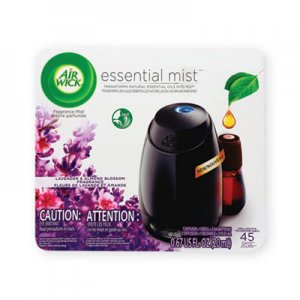 Air Wick Essential Mist Starter Kit, Lavender and Almond Blossom, 0.67 oz, 4/Carton RAC98576 62338-98576