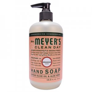Mrs. Meyer's Clean Day Liquid Hand Soap, Geranium, 12.5 oz, 6/Carton SJN651332 651332
