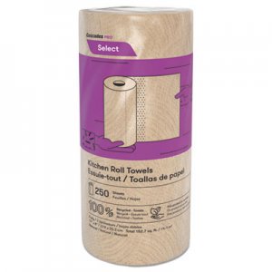 Cascades PRO Select Kitchen Roll Towels, 2-Ply, 11" x 166.6 ft, Natural, 250/Roll, 12/Carton CSDK251 K251