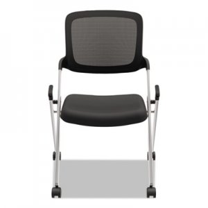 HON VL304 Armless Mesh Back Nesting Chair, Black/Silver BSXVL304SLVR HVL304.VA10.X
