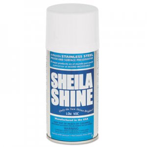 Sheila Shine Low Voc Stainless Steel Cleaner and Polish, 10 oz Spray Can, 12/Carton SSISSCA10 SSCA10