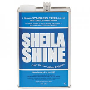 Sheila Shine Stainless Steel Cleaner and Polish, 1 gal Can, 4/Carton SSISSCA128 SSCA128