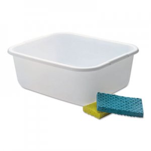 Rubbermaid Microban Dishpan, 4.5 gal, 14.5" x 12.5" x 5.7", White, 6/Carton RCP2951ARWHTCT 2951ARWHTCT