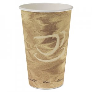 Dart Mistique Hot Paper Cups, 16oz, Brown, 50/Sleeve, 20 Sleeves/Carton SCC316MS 316MS-0029