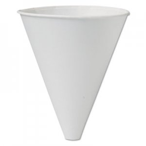Dart Bare Eco-Forward Treated Paper Funnel Cups, 10oz. White, 250/Bag, 4 Bags/Carton SCC10BFC 10BFC-2050