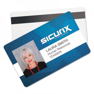 SICURIX Blank ID Card with Magnetic Strip, 2 1/8 x 3 3/8, White, 100/Pack BAU80340