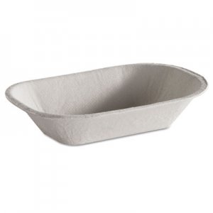 Chinet Savaday Molded Fiber Food Tray, 1-Compartment, 4 x 6, Beige, 250/Bag, 4 Bags/Carton HUH10408CT 10408