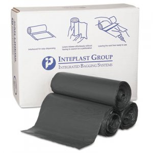 Inteplast Group Interleaved High-Density Can Liners, 36 x 60, 22mic, Black, 150/CT IBSS366022K S366022K