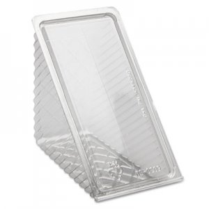 Pactiv Hinged Lid Sandwich Wedges, 3.25 x 6.5 x 3, Clear, 85/Pack, 3 Packs/Carton PCTY11334 Y11334