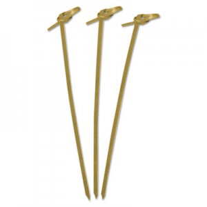 AmerCareRoyal Knotted Bamboo Pick, Olive Green, 4", 1000/Carton RPPR803 R803